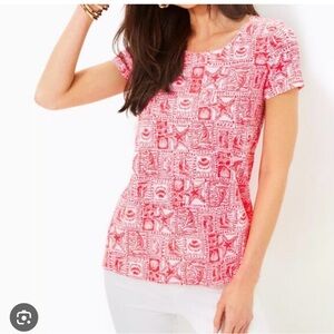 Lilly Pulitzer Vibrant Pink Short Sleeve Tee
